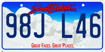 SD license plate 98JL46