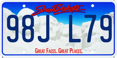 SD license plate 98JL79