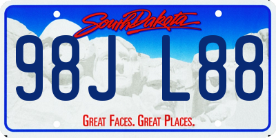 SD license plate 98JL88