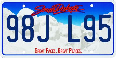 SD license plate 98JL95