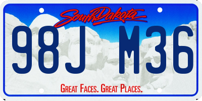 SD license plate 98JM36