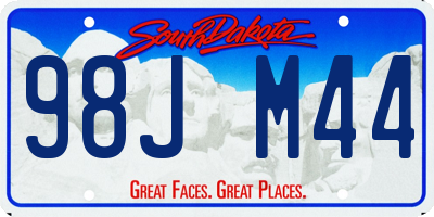 SD license plate 98JM44
