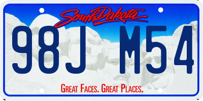SD license plate 98JM54
