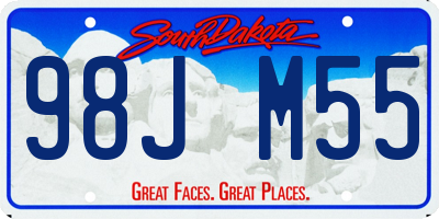 SD license plate 98JM55