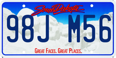 SD license plate 98JM56