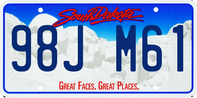 SD license plate 98JM61