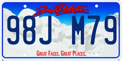 SD license plate 98JM79