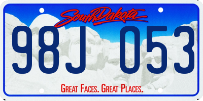 SD license plate 98JO53