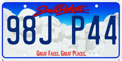 SD license plate 98JP44