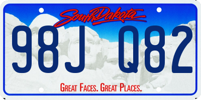 SD license plate 98JQ82