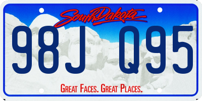 SD license plate 98JQ95