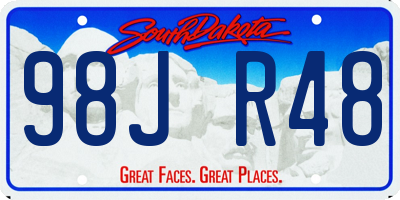SD license plate 98JR48