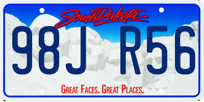 SD license plate 98JR56
