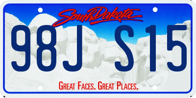 SD license plate 98JS15