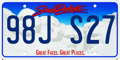 SD license plate 98JS27
