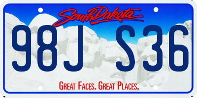 SD license plate 98JS36