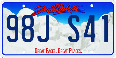 SD license plate 98JS41