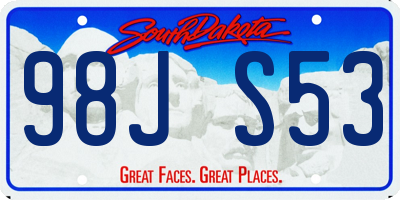 SD license plate 98JS53