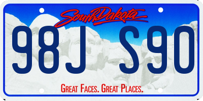SD license plate 98JS90