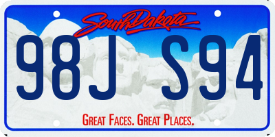 SD license plate 98JS94