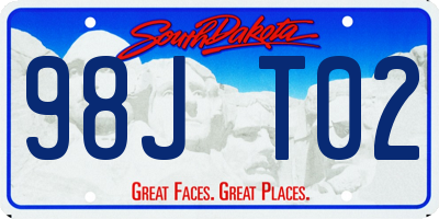 SD license plate 98JT02