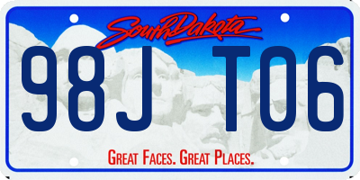 SD license plate 98JT06