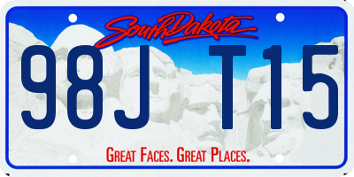 SD license plate 98JT15