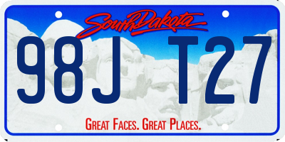 SD license plate 98JT27