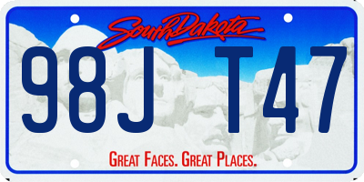 SD license plate 98JT47