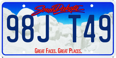 SD license plate 98JT49