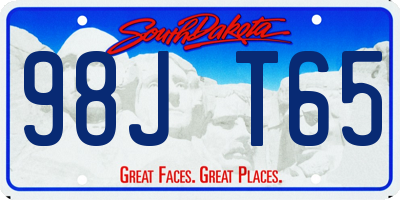 SD license plate 98JT65