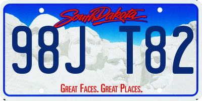 SD license plate 98JT82