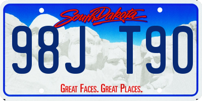 SD license plate 98JT90