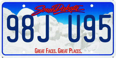 SD license plate 98JU95
