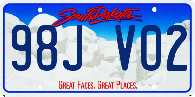 SD license plate 98JV02