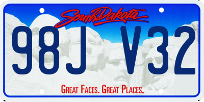 SD license plate 98JV32