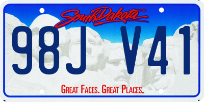 SD license plate 98JV41