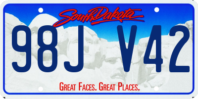 SD license plate 98JV42