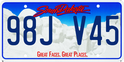 SD license plate 98JV45