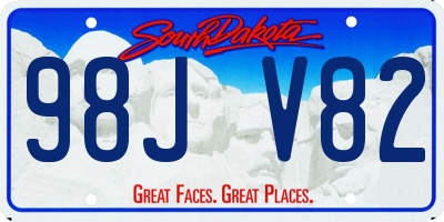 SD license plate 98JV82