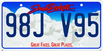 SD license plate 98JV95