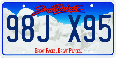 SD license plate 98JX95