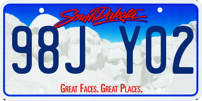 SD license plate 98JY02