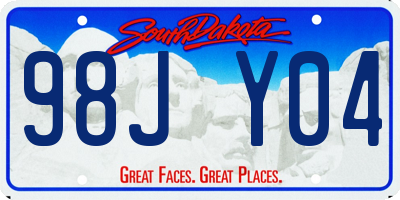 SD license plate 98JY04