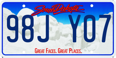 SD license plate 98JY07