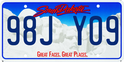 SD license plate 98JY09