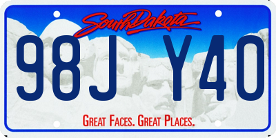 SD license plate 98JY40