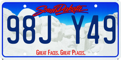 SD license plate 98JY49