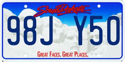 SD license plate 98JY50