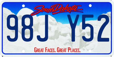 SD license plate 98JY52